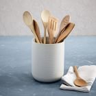 Textured Stoneware Utensil Holder