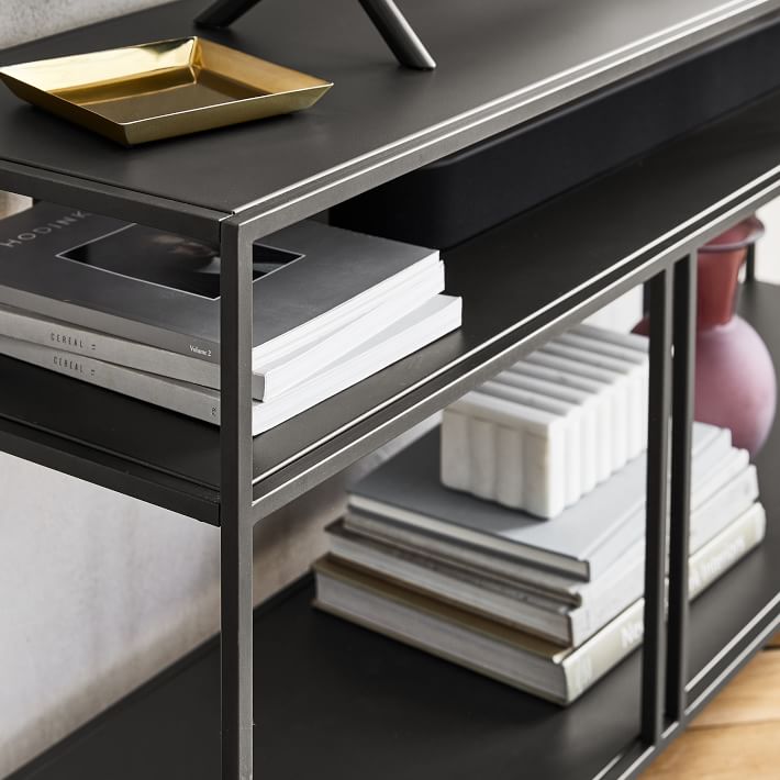 West elm profile console table black discount