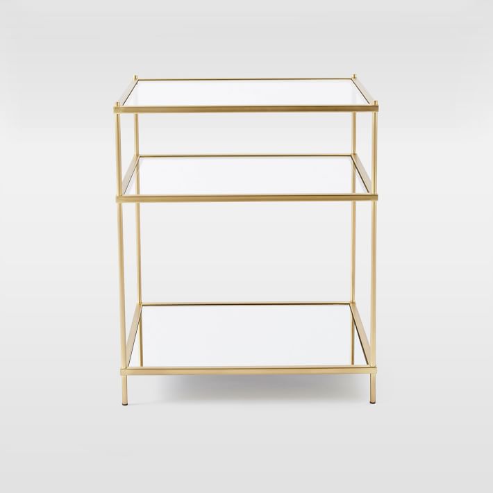 West elm gold nightstand discount