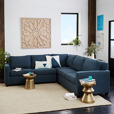West elm henry 3 piece sectional discount