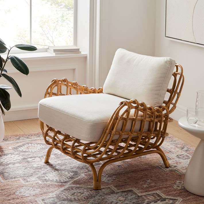 Cane chair with cushion sale