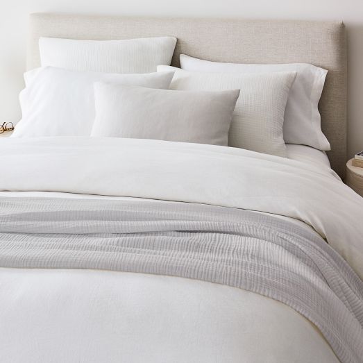 West Elm orders Clipped Diamond Chambray Comforter and Sham Twin NEW