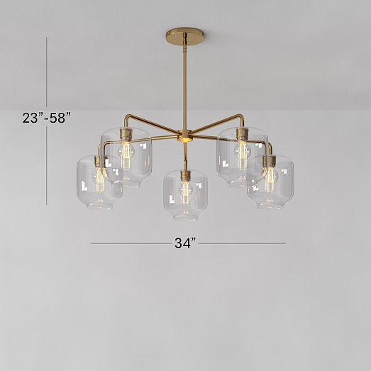 West elm glass chandelier hotsell