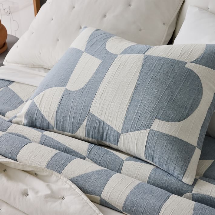 Modern Shapes Matelasse Shams West Elm