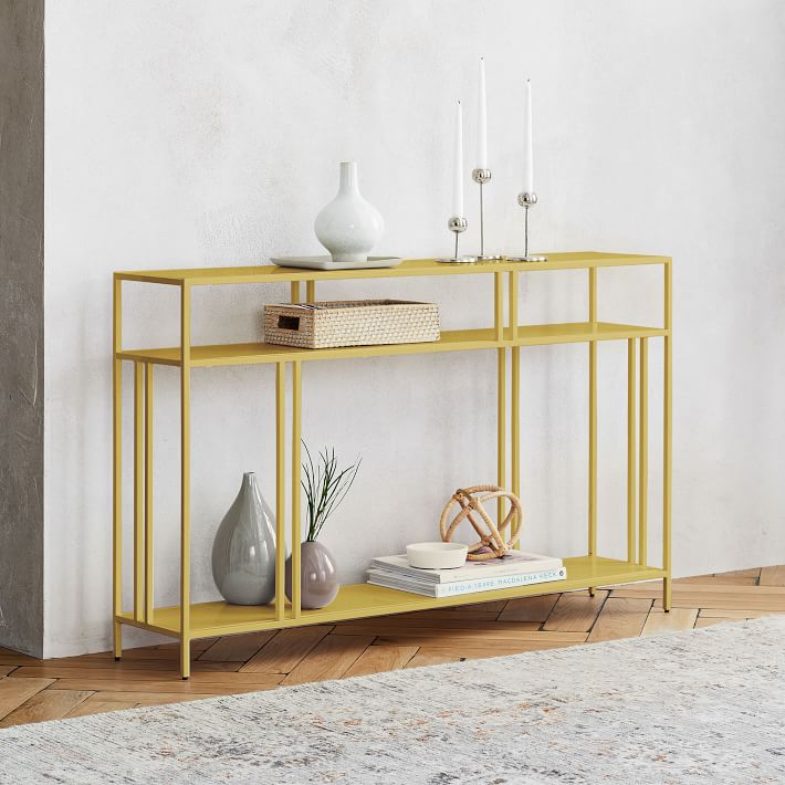 West elm gold console table discount