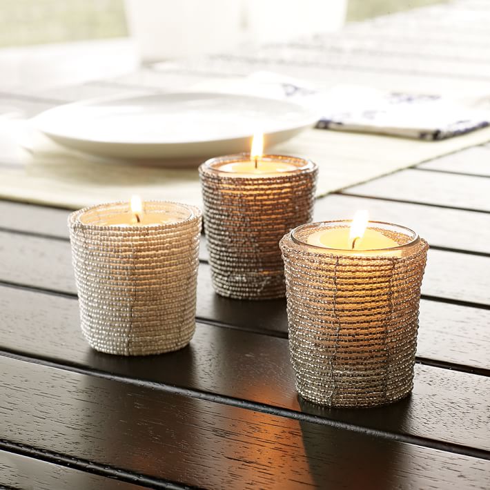 Unscented Wax Votive Candles West Elm