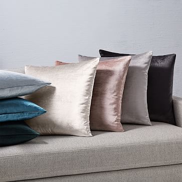 Cotton Luster Velvet Pillow Cover West Elm