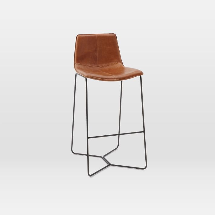 Open Box Slope Leather Bar Counter Stools