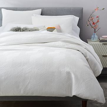 West Elm deals White Gray Dots Duvet Cover Queen Button Close 88 x 92 Queen Cotton.