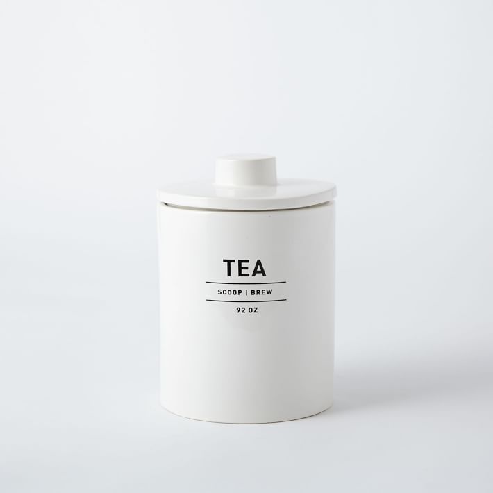 Utility Stoneware Kitchen Canisters - Tea