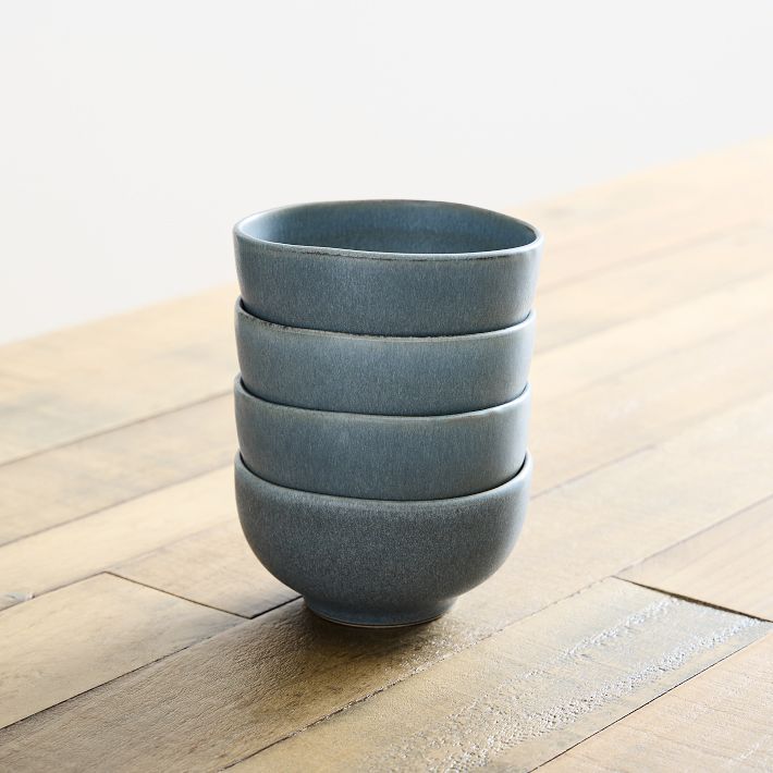 Arctic Blue Kanto Stoneware Condiment Bowl Set of 4