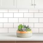 Subway Tile Backsplash Wallpaper