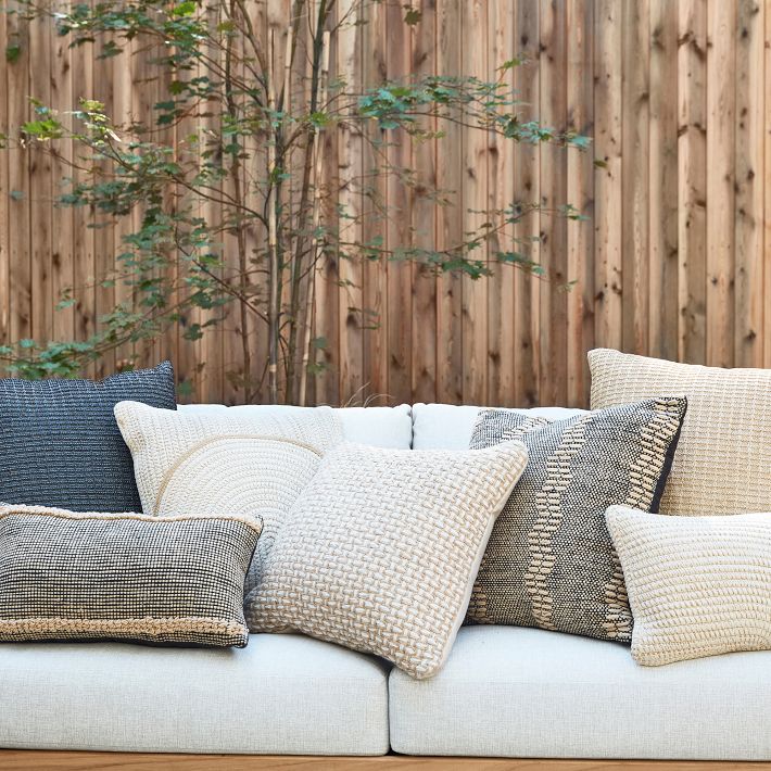 Knotted Border Indoor Outdoor Pillow West Elm