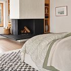 Soft Checkered Shag Wool Rug