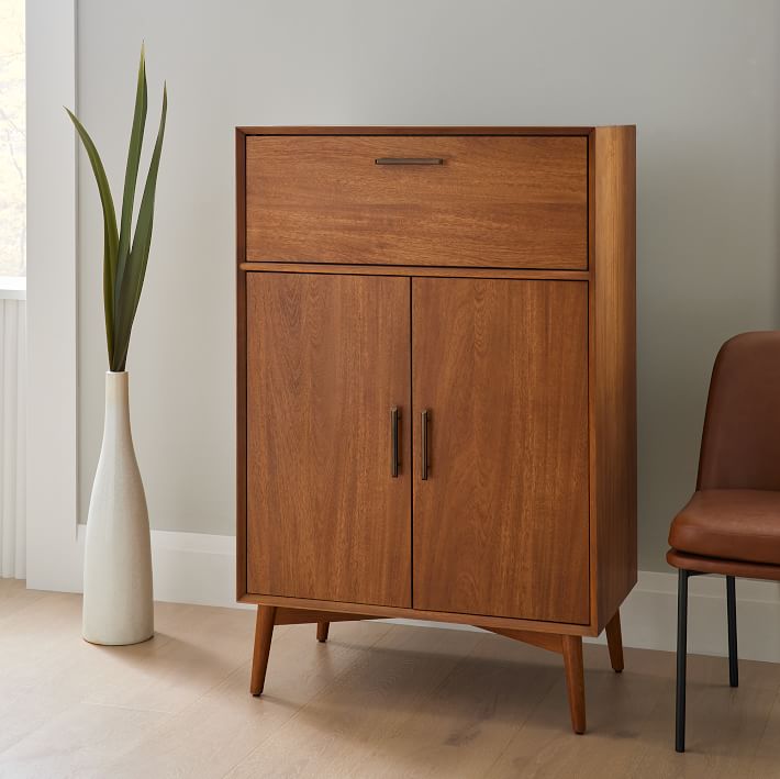 Mid Century Tall Bar Cabinet 32