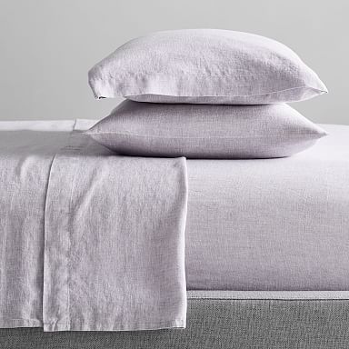 West elm BELGIAN FLAX LINEN offers queen lilac sheet set