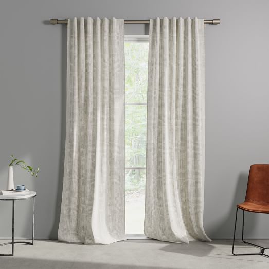 Open Box Cotton Canvas Bomu Curtains West Elm
