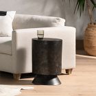 Sculptured Aluminum Side Table (14.5&quot;)