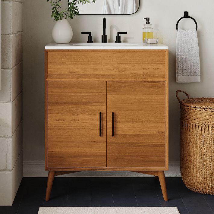 Mid-Century Single Bathroom Vanity (24"–49") | West Elm