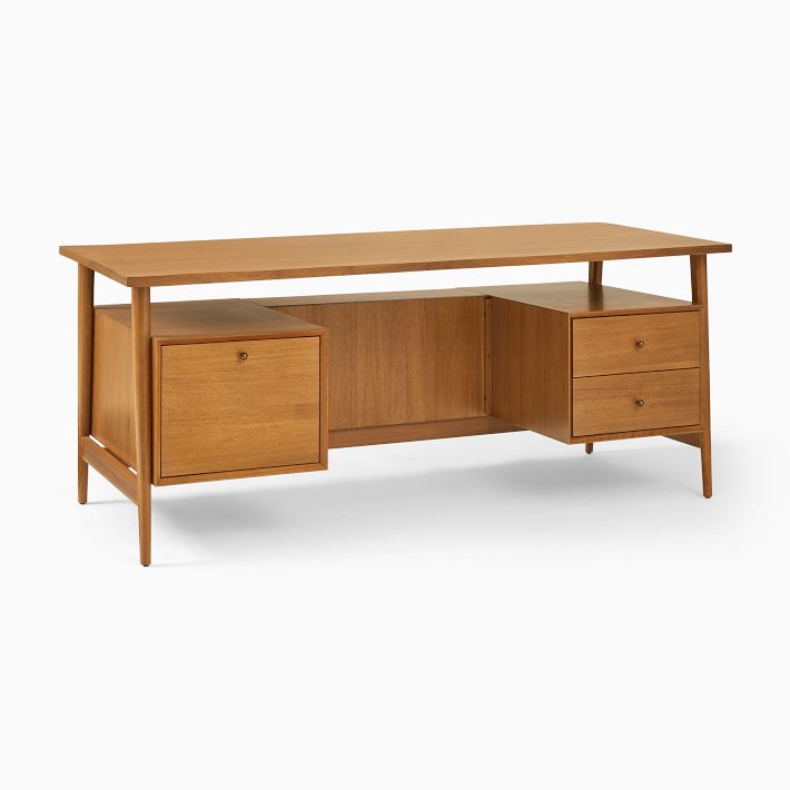 Mid Century Executive Desk 74 ADA