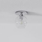 Sculptural Globe Flush Mount - Clear