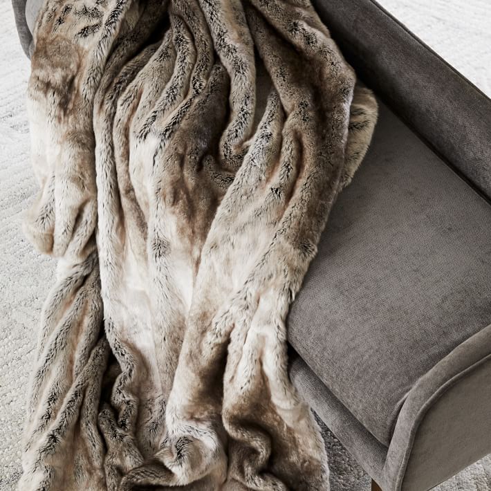 Faux Fur Ombre Throws