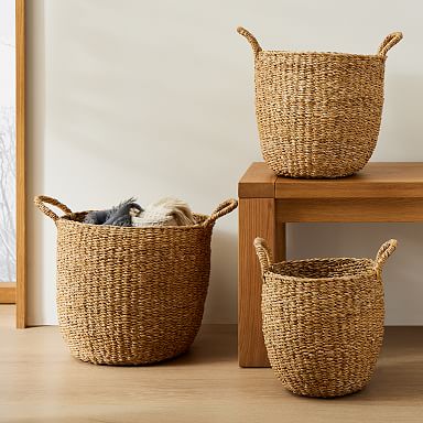 Wicker shoe basket sale