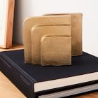 Stepped Brass Metal Bookends