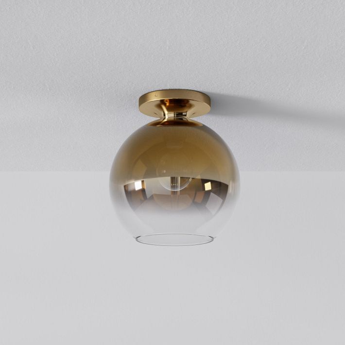 Sculptural Globe Flush Mount