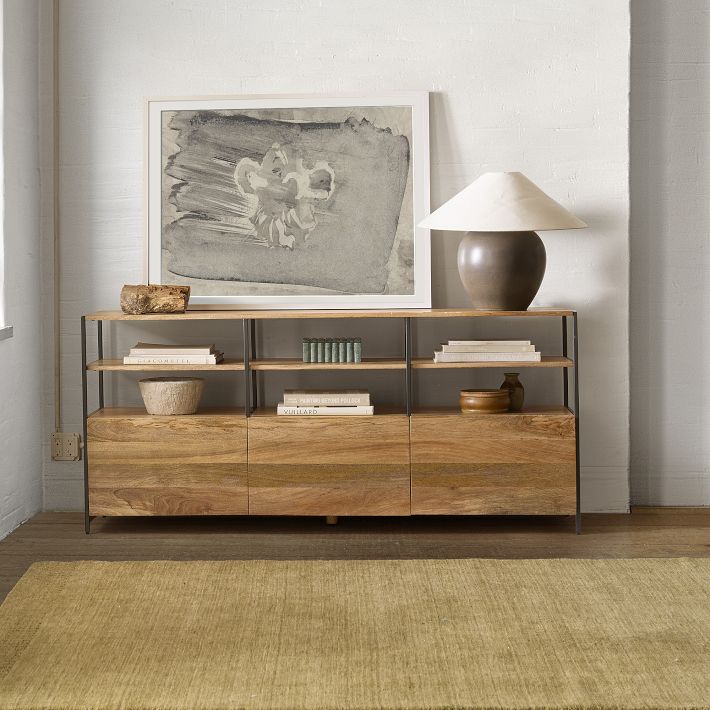 West elm industrial tv stand discount