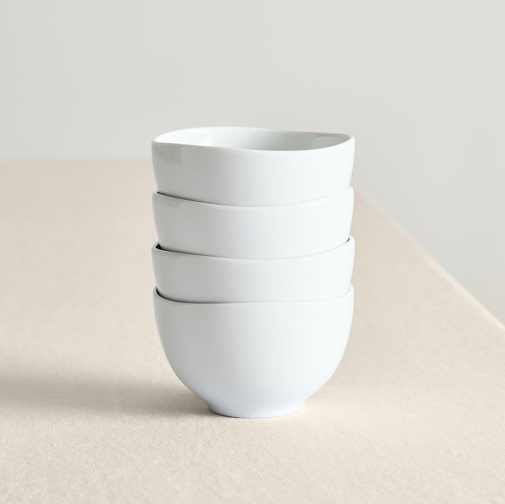 Organic Porcelain Rice Bowl Set of 4