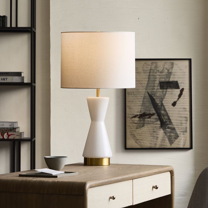West elm metalized glass table lamp discount
