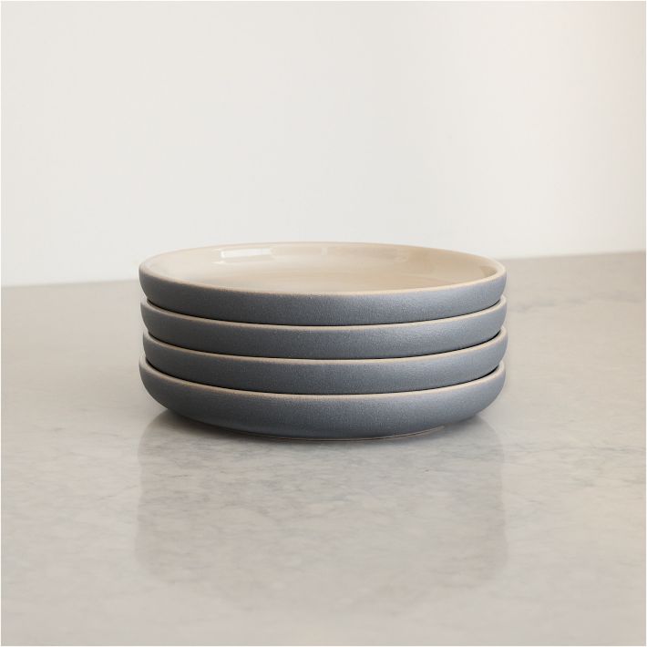 Color: Anchor Gray / Set of 4-Kaloh Stoneware Appetizer Plate Sets