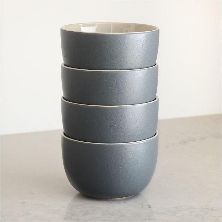 Color: Anchor Gray / Set of 4- Kaloh Stoneware Cereal Bowl Sets