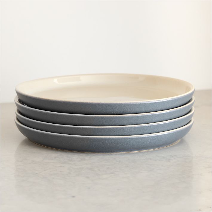 Color: Anchor Gray / Set of 4- Kaloh Stoneware Dinner Plate Sets
