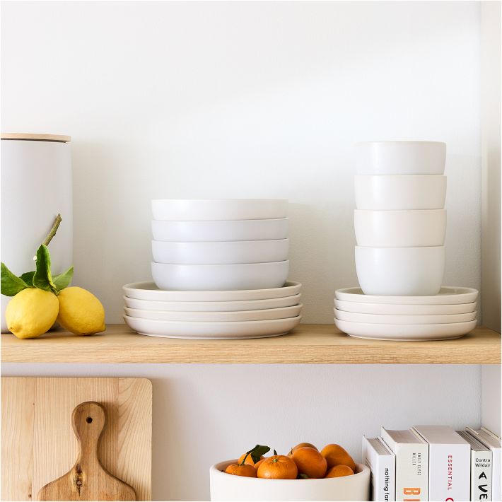 Kaloh Stoneware Dinnerware (Set of 16) - White