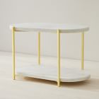 Madison Marble &amp; Brass 2-Tier Stand