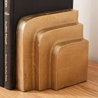 Stepped Brass Metal Bookends