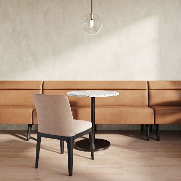 Novak Leather Banquette Horizontal Tufting West Elm