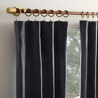 West elm oversized adjustable dark bronze top curtain rod