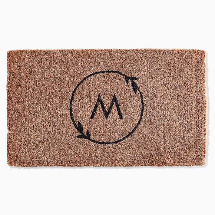 Monogrammed Wreath Doormat