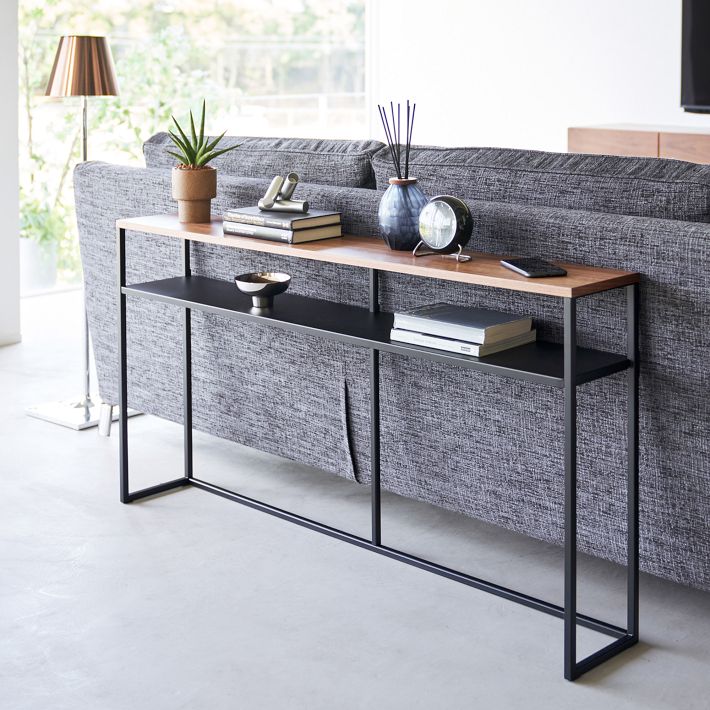 Yamazaki Sofa Back Console Table w Shelf 50