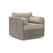 Coastal Swivel Chair Swivel Chair All Weather Wicker Silverstone West Elm