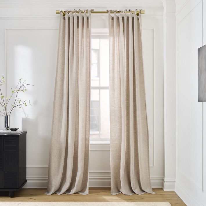 Pottery Barn Textured Cotton Tie-Top deals Drapes