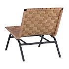 Woven Leather Lounge Chair