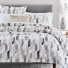 400-Thread-Count Organic Sateen Crystal Geo Duvet Cover &amp; Shams