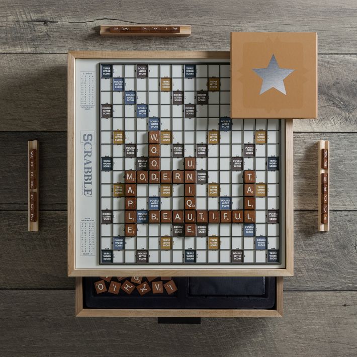 SCRABBLE Board Game - Maple Luxury Edition