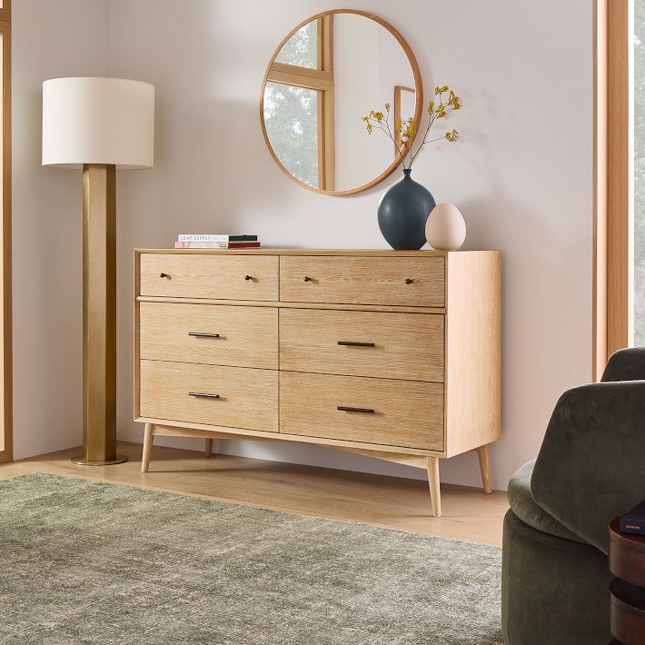 Mid Century 6 Drawer Dresser 56 West Elm
