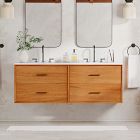 Mid-Century Floating Double Bathroom Vanity (63&quot;&ndash;72&quot;)