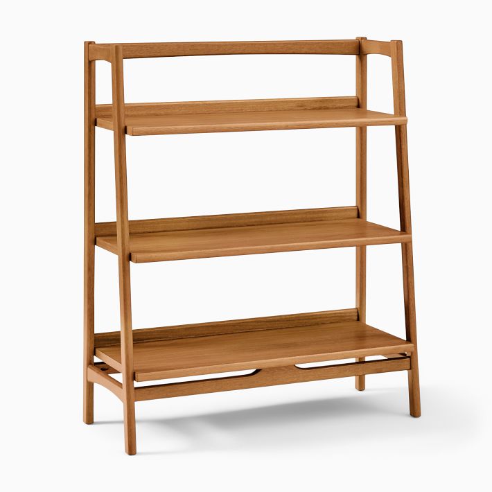 Low wooden shelf discount